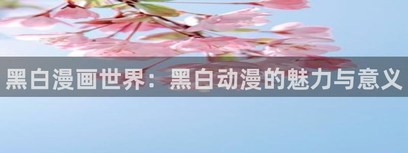 火影忍者国语版58动漫：黑白漫画世界：黑白动漫的魅力与意义